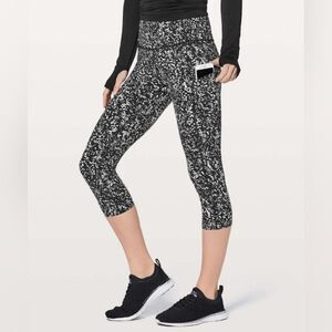 Lululemon Fast & Free Crop  Chirasu Black 8